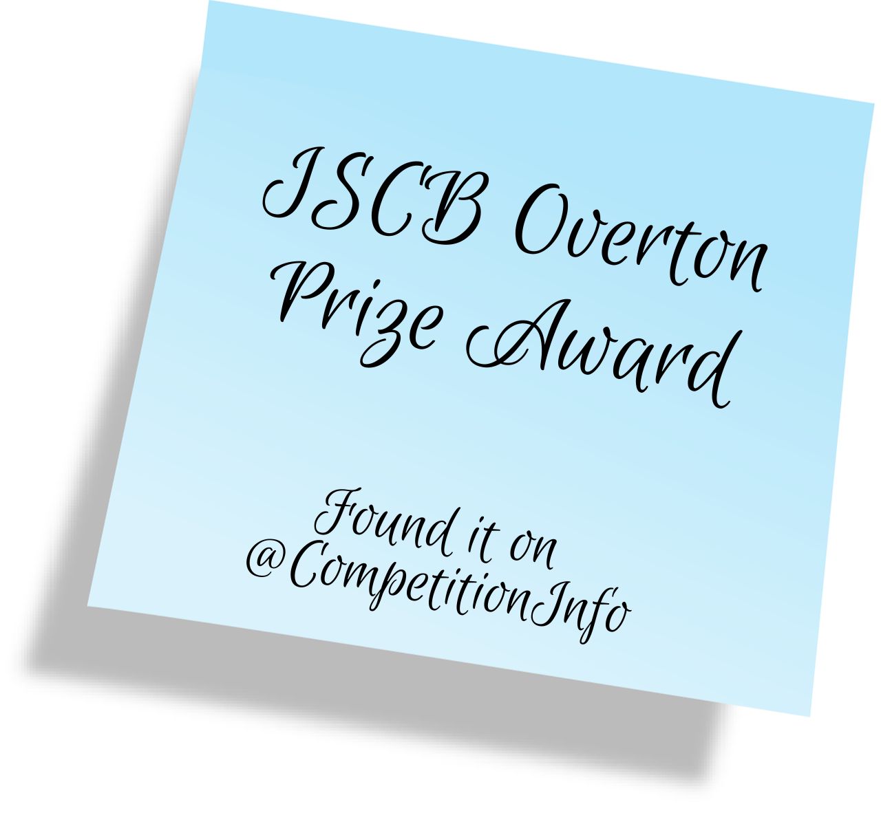ISCB Overton Prize Award ISCB Overton Prize Award